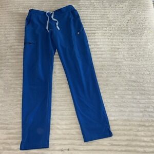 FIGS Technical Collection Blue Scrub Pants Womens XS TW2000R Cargo Drawstring